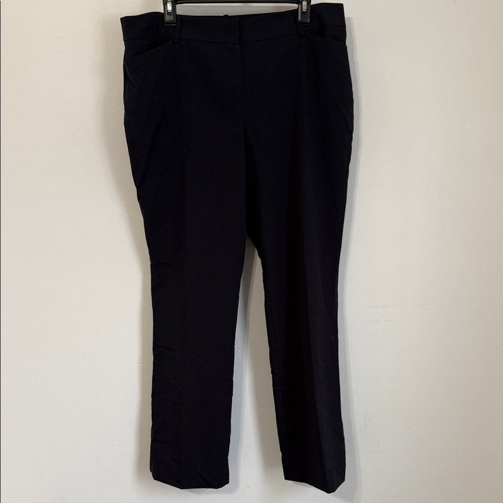 Liz Claiborne Navy Blue Audra Straight Leg Trousers
